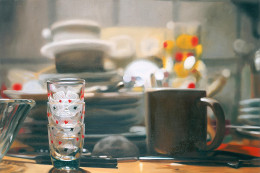 Frank Bauer - Glas mit roten Punkten