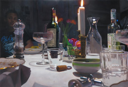 Frank Bauer - Stilleben mit drei Kerzen 2