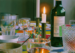 Frank Bauer - Stillleben (auf finnischer Tischdecke)