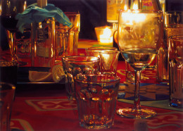 Frank Bauer - Stillleben (auf roter Tischdecke 2)