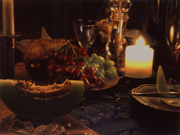 Frank Bauer - Stillleben (mit Melonen und Trauben)