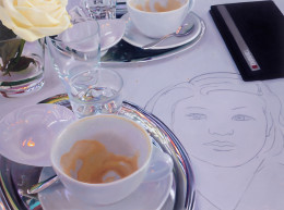 Frank Bauer - Stillleben (mit Skizze)